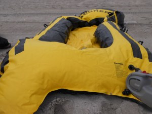 the M4 raft inflating