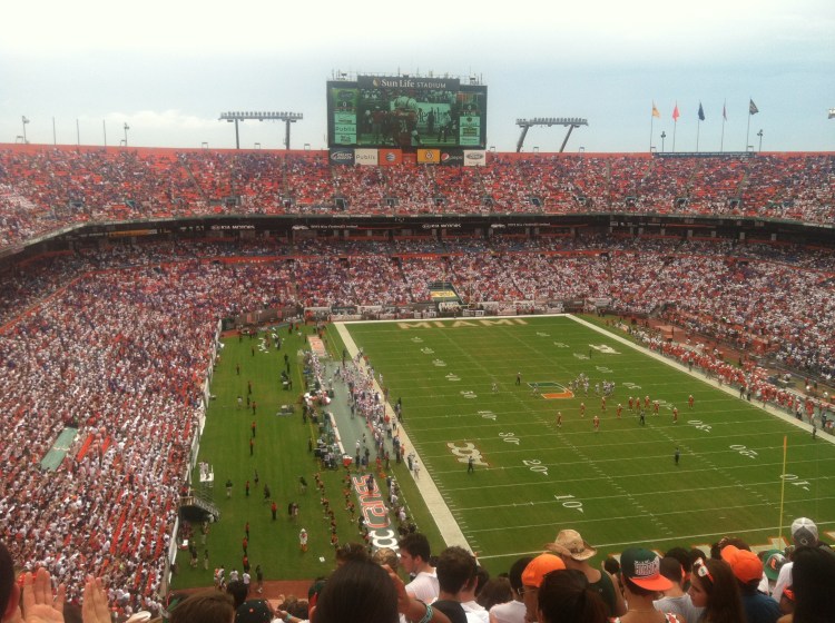 Sunlife Stadium inside